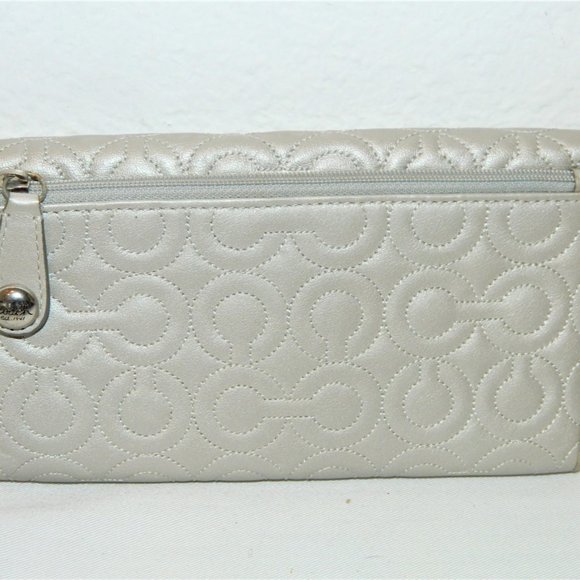 Coach Denim and Silver Zip Tote with Wallet - Picture 12 of 15